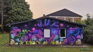 Makro Wand am JUZ in Schlüsselfeld, 2025